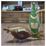 DRH Pair Vintage Fish Wine Decanters Must be 21