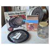 5A1 NEW Burton Stovetop Grill/NEW Anchor Hocking P