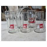 4A5 3 Coca-Cola & 3 7UP Drinking Glasses