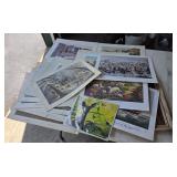 J Lot of Misc Pictures Some 1955 Calendar/Remingto