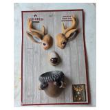 111 NEW Red Shed Buck Tree Face Bird Feeder