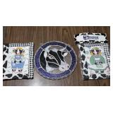 BR2 2 Potholders-Stained Glass Holstein Cow Window