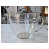 5A1 Fire King 8-cup Clear Glass Batter Bowl