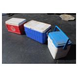 D 3 Coolers Good Condition All have Drain Plugs