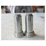 F Vintage 2 3/4' Stainless Steel Salt/Pepper Set