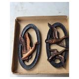 TBL NEW Pair Duck//Goose Wall Plaques