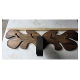 A 32' Wood Moose Head Coat Rack