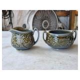 4A1 Irish Porcelain Sugar-handle repaired/Creamer