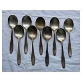 E 9 1847 Rogers Bros Soup Spoons Silver Plate