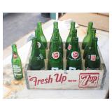 EB 7-Up Wood Crate w/28 oz Bottles