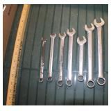 A Snap-On Standard Wrench Set 3/8' to 3/4'
