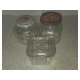 K8B1 Ma Brown apple Butter Jar/Refrigerator Jar &
