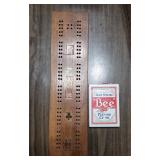 BR2 Homemade Cribbage Board w/Deck of Cards