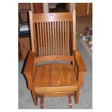 LR Beautiful Mission Style Wood Glider Rocker NO S