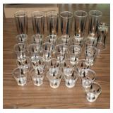DRH MCM Golden Peaks by Anchor Hocking Glasses