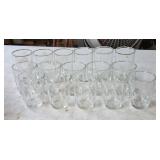 TBL 10 3 1/8' & 6 3 3/4' Clear Juice Glasses