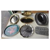 K Lot of aluminum, Tin, Brass Trays NO SHIPPING