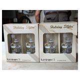 L 2 Sets of 4 luminarc Holiday Styles 15oz Coolers