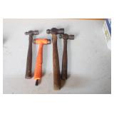 P 4 Ball Peen Hammers-1 Snap-On Bad Handle NO SHIP