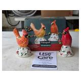Q NEW Plaltzgraff Winterberry Cardinal Salt/Pepper