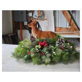 L Flocked Deer Table Center Piece NO SHIPPING