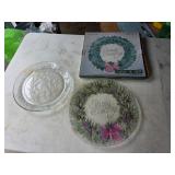 L 13 1/2' Indiana Glass/12' Seasons Greeting Glass