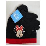 3C3 NEW Girls Minnie Mouse Knit Hat & Gloves