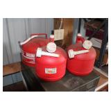 N-2 Plastic 1 Gal & 1 Metal 2 1/2 Gal Gas Cans