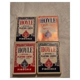 HKA5 4 Decks Hoyle Pinochle Playing Cards