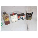 P-4 Vintage Oil Cans & Bottle NO SHIPPING