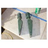 N-2 Vtg Hemmingray Insulators #12 & #9 w/Mounts