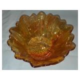 HKH10 Lily Pons Amber Carnival-Indiana Glass 7' Na