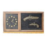2A1 Wood Frame Gun Clock Shotgun Shells for Number