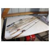 SK 3 NEW 2 Used Ice Fishing Jig Poles NO SHIPPING