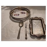 HKA4 2 Miscellaneous Silverplate Serving Pieces &