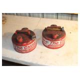 SL TWO 1 Gallon Steel Gas Cans w/Fuel NO SHIPPING