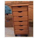 HK 26x15x12 1/2' Wood Rolling Set of Drawers