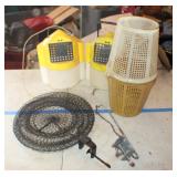 TB 2 Minnow Buckets-1 Trap-1 Fish Basket NO SHIP