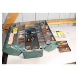 SL Vintage Metal Tackle Box w/tackle