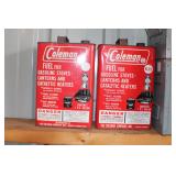M-2 Metal Coleman Fuel Cans-1 Mostly Full