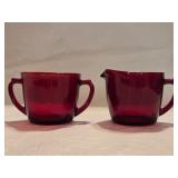 HK1B R1700 Royal Ruby Anchor Hocking 3' Creamer/2