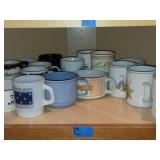 HK4C Shelf Full of Miscellaneous Coffee Mugs