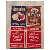 HKA4 4 NEW & Used Pinochle Playing Card Decks