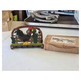A3-NEW Cast Iron ROOSTER Letter/Napkin Holder