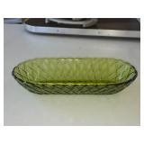 GA1 Pretzel Avocado-Indiana Glass 10' Oval Celery