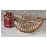 2E3 8 1/4' Double-Handled Pink Depression Glass Bo