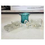 I2 Glass -  Donkey w/Cart-Jeep-Avon Hat