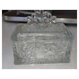 GA1 Luminarc France Snowflake Crystal Trinket Box