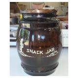 GA1 Siesta Ware Brown Glass Barrel Snack Jar