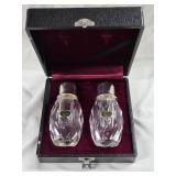 2E2 Pair Shakers w/Metal Lid by Post House Crystal
